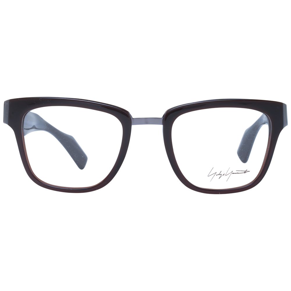 Yohji Yamamoto Brown Unisex Optical Frames – Square Full-Rim