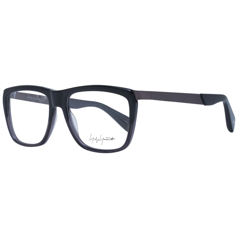 Yohji Yamamoto Black Unisex Optical Frames – Square Full-Rim