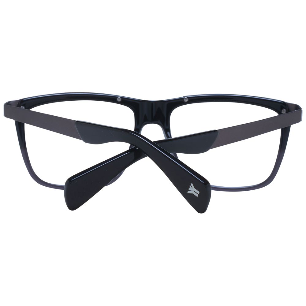 Yohji Yamamoto Black Unisex Optical Frames – Square Full-Rim