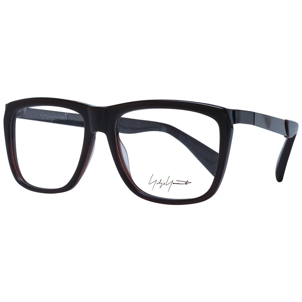 Yohji Yamamoto Brown Unisex Optical Frames – Square Full-Rim