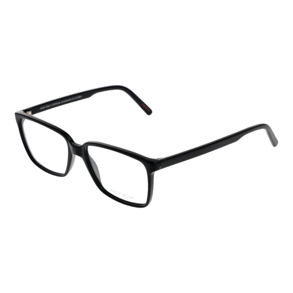Andy Wolf Black Unisex Optical Frames – Rectangle Demo Lens, 55mm