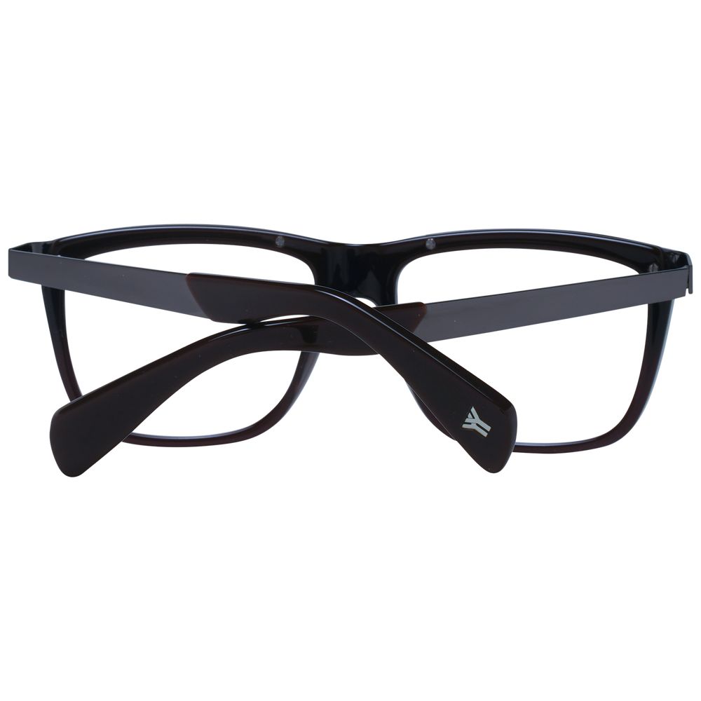 Yohji Yamamoto Brown Unisex Optical Frames – Square Full-Rim
