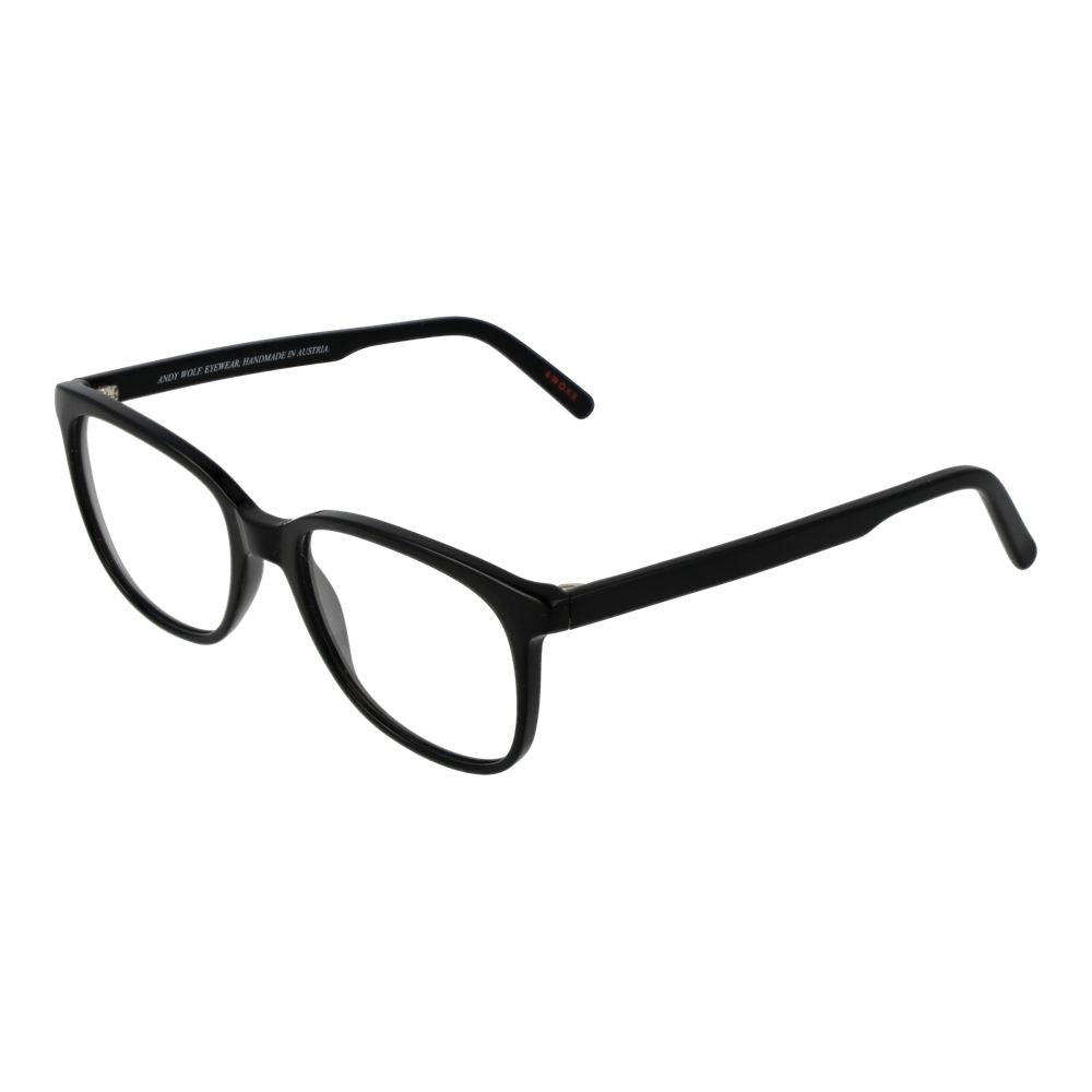 Andy Wolf Black Unisex Optical Frames – Full-Rim Panto Style