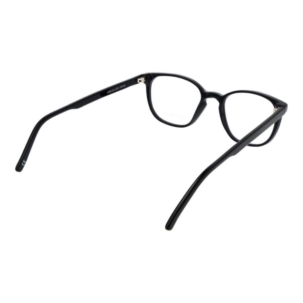 Andy Wolf Black Unisex Optical Frames – Round Full-Rim, 50mm