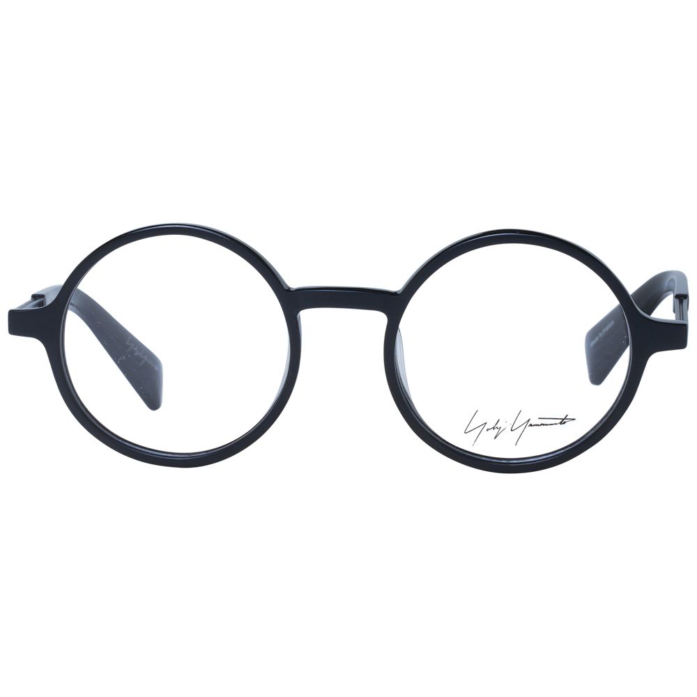 Yohji Yamamoto Black Unisex Optical Frames – Panto Design, 47mm