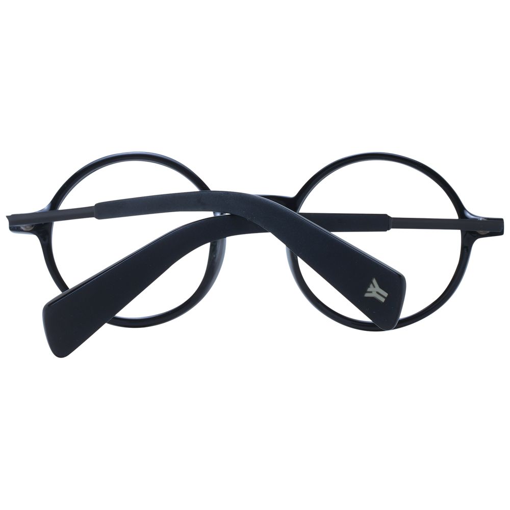 Yohji Yamamoto Black Unisex Optical Frames – Panto Design, 47mm