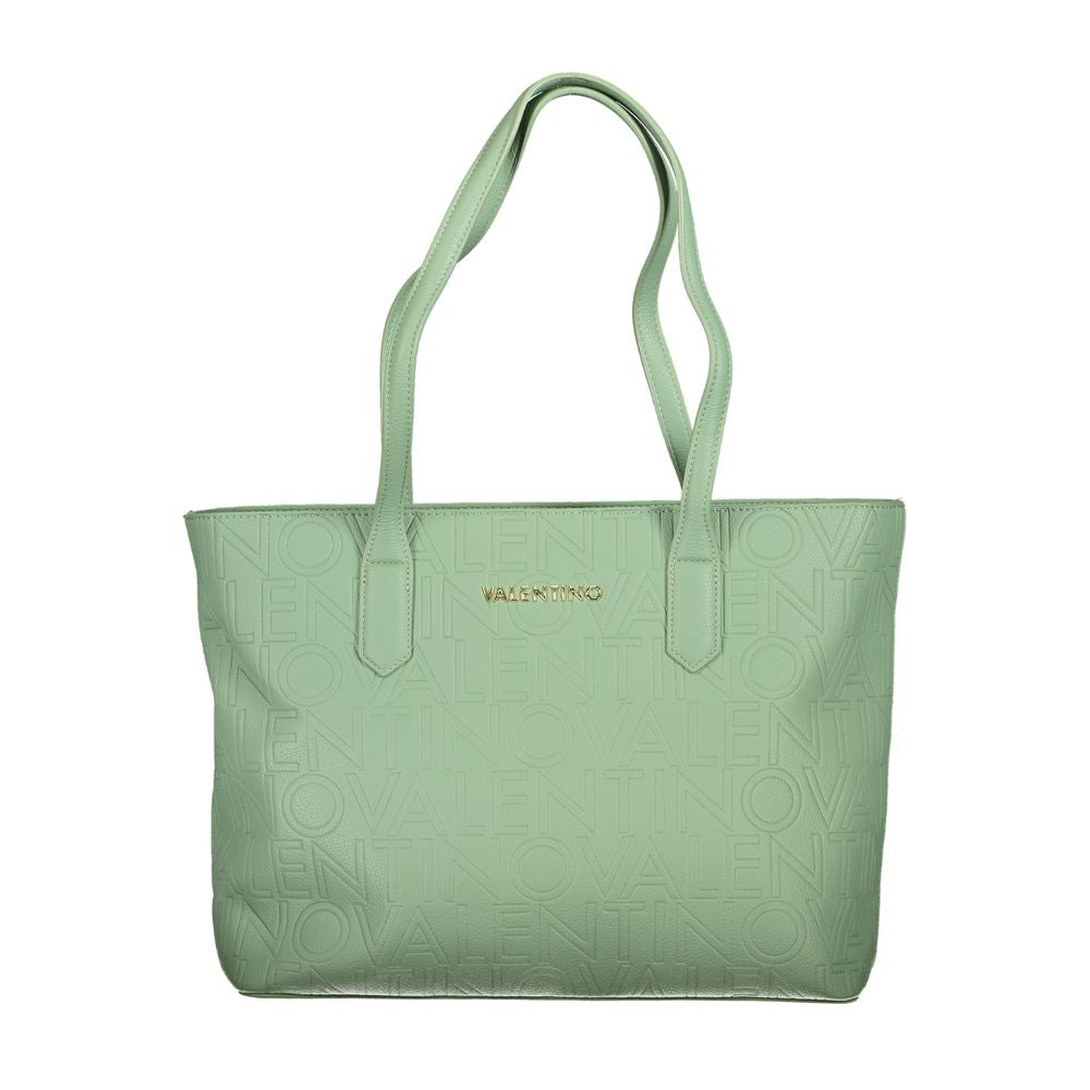 Mario Valentino Green Faux Leather 2-Handle Shoulder Bag