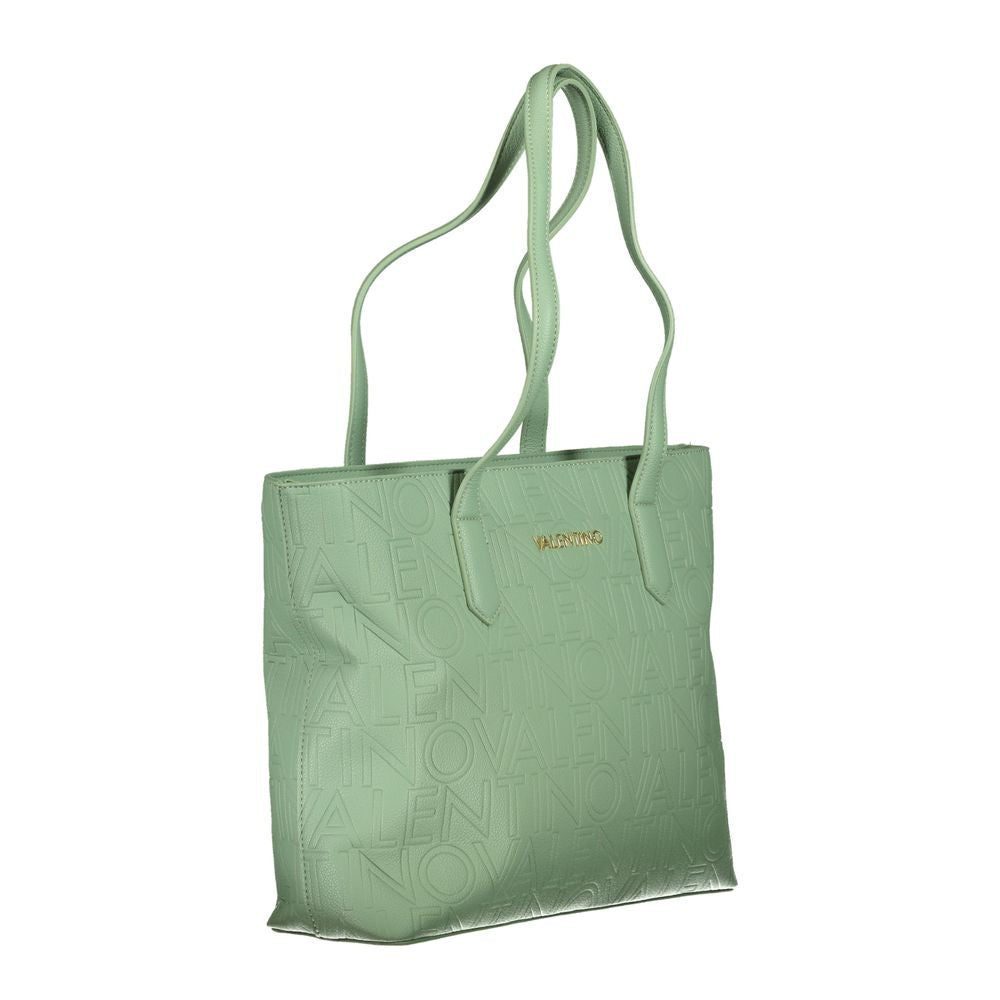 Mario Valentino Green Faux Leather 2-Handle Shoulder Bag