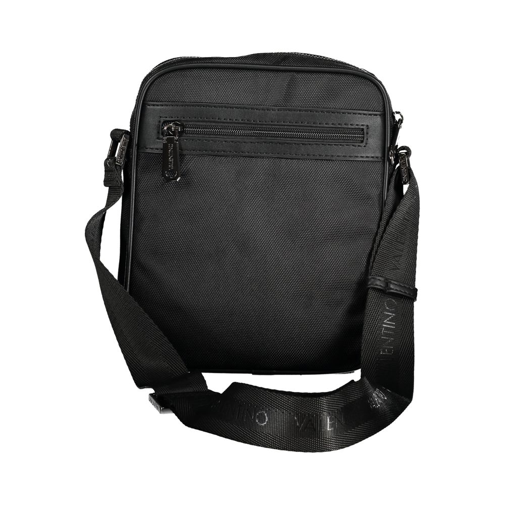 Valentino Bags Black Faux Leather Shoulder Bag with Adjustable Strap