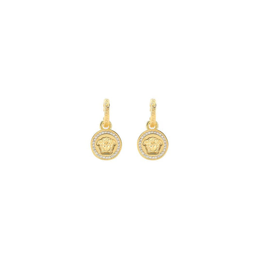 Versace Round Medusa Head Earrings
