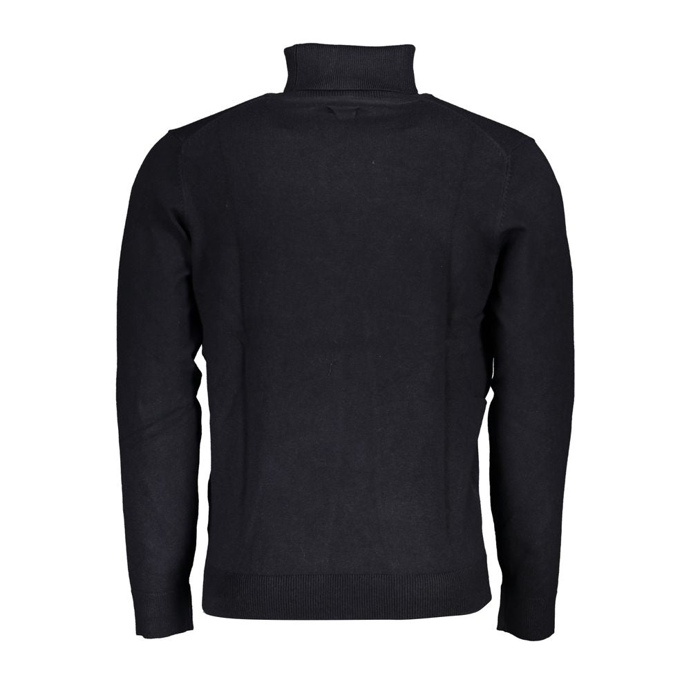 Norway 1963 Blue Fabric Sweater - Classic Turtleneck Pullover