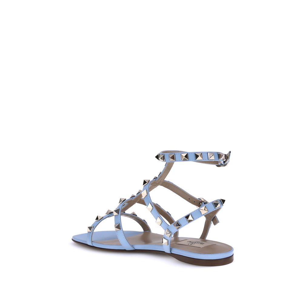 Valentino Garavani Light Blue Rockstud Sandals - Elevate Your Style