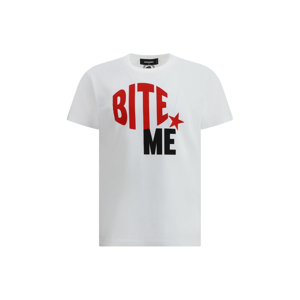 Dsquared2 Cotton T-Shirt with Maxi Print