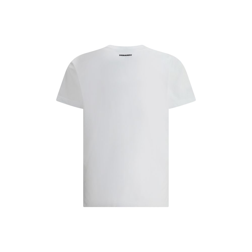 Dsquared2 Cotton T-Shirt with Maxi Print