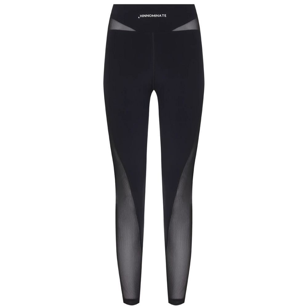 Hinnominate Black Sheer Detail Sports Leggings for Women
