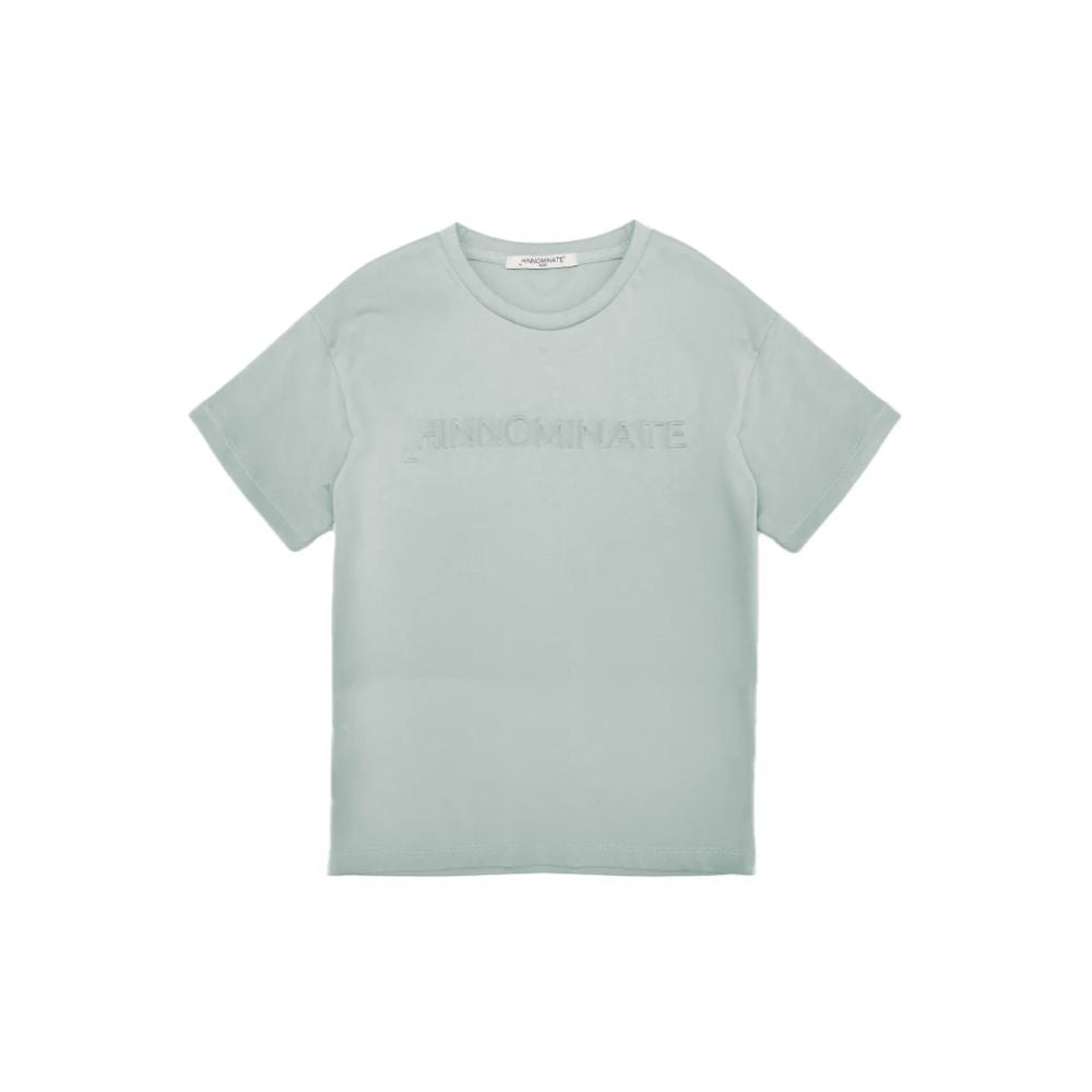 Hinnominate Gray Cotton T-Shirt with Embossed Logo