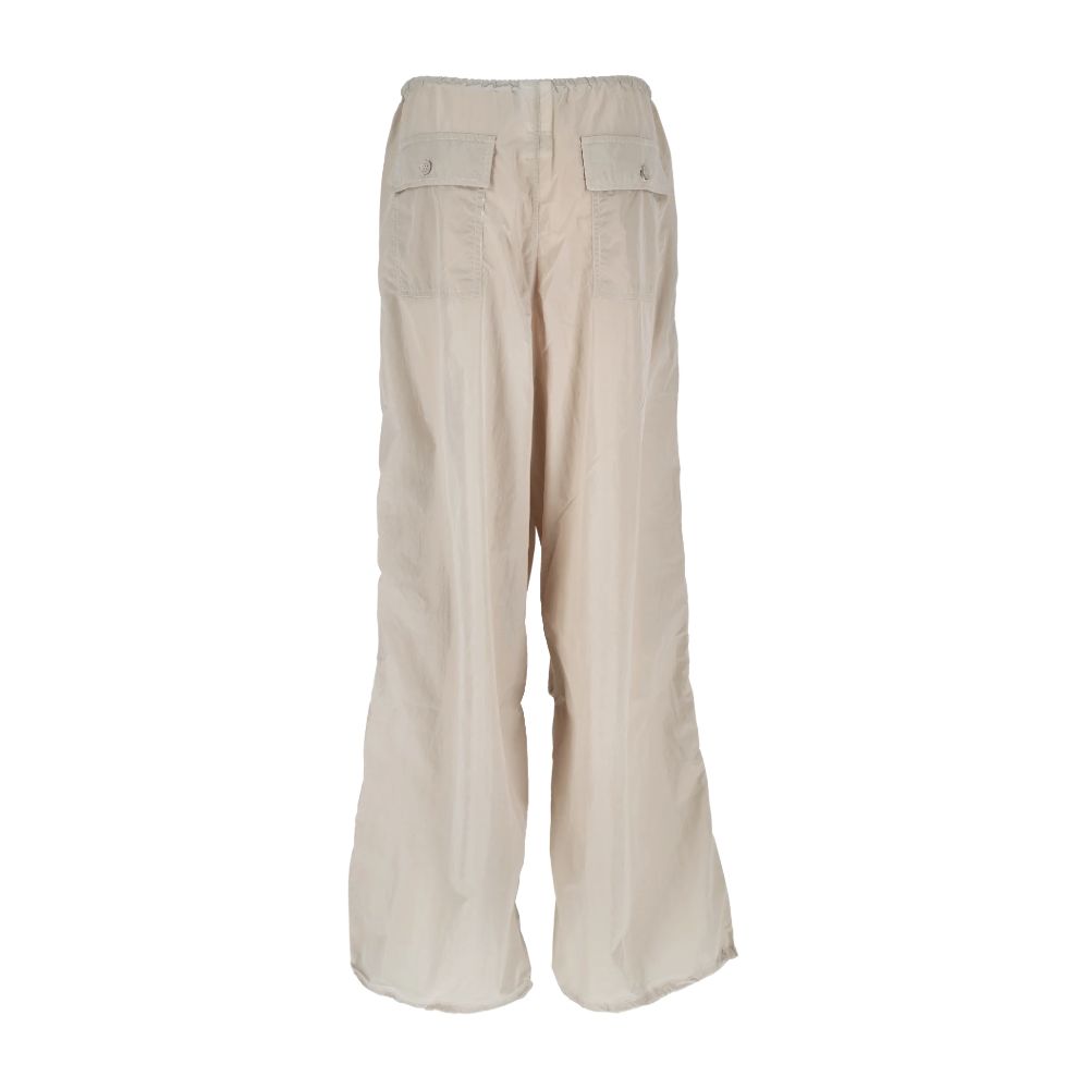 Hinnominate High-Waisted Beige Nylon Trousers