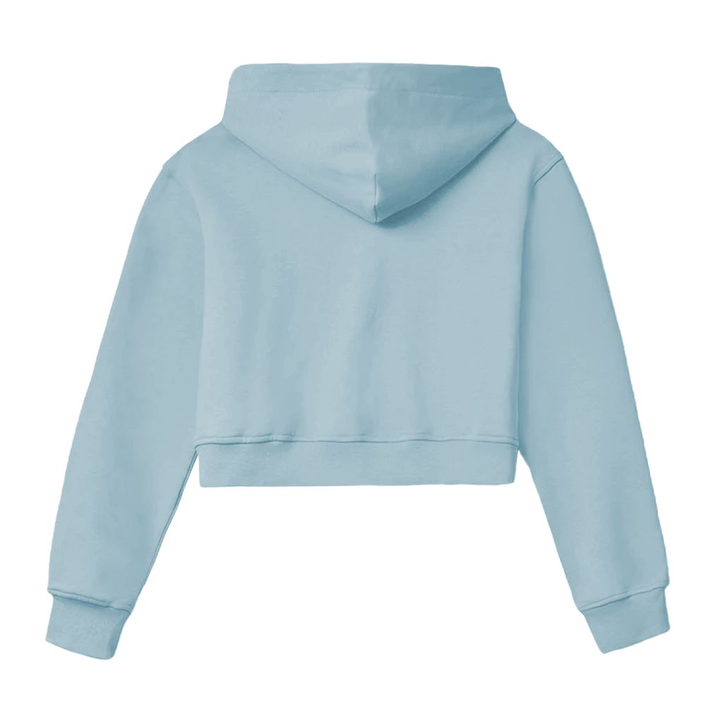 Hinnominate Blue Cotton Sweater - Stylish Cropped Hoodie