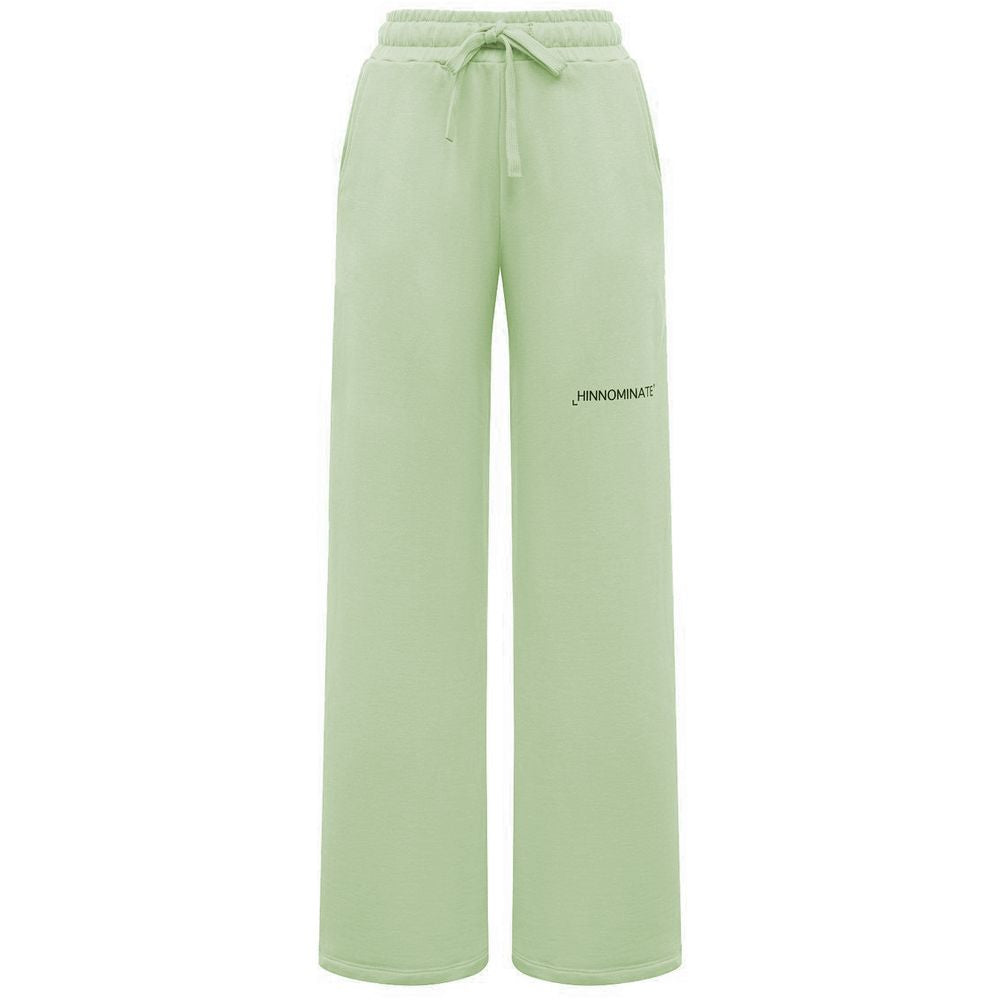 Hinnominate Green Cotton Palazzo Trousers