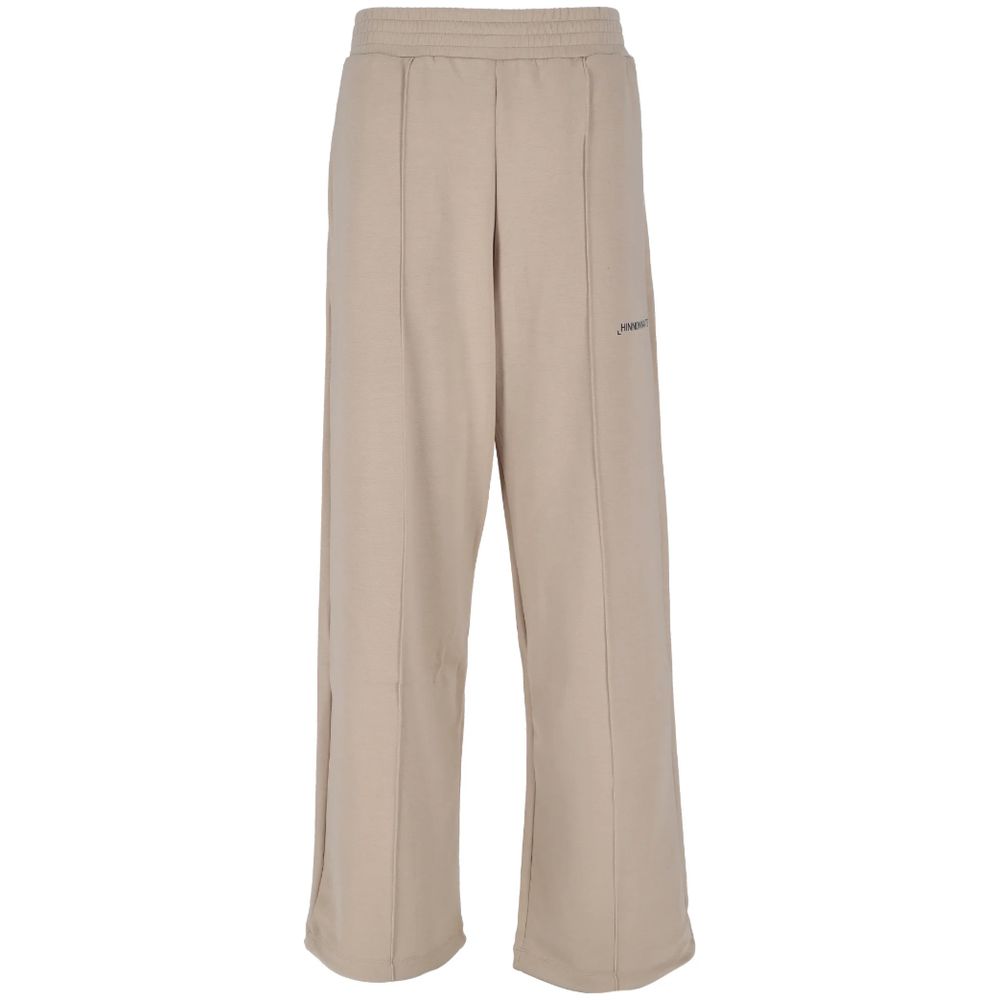 Hinnominate Beige Polyester High-Waisted Trousers