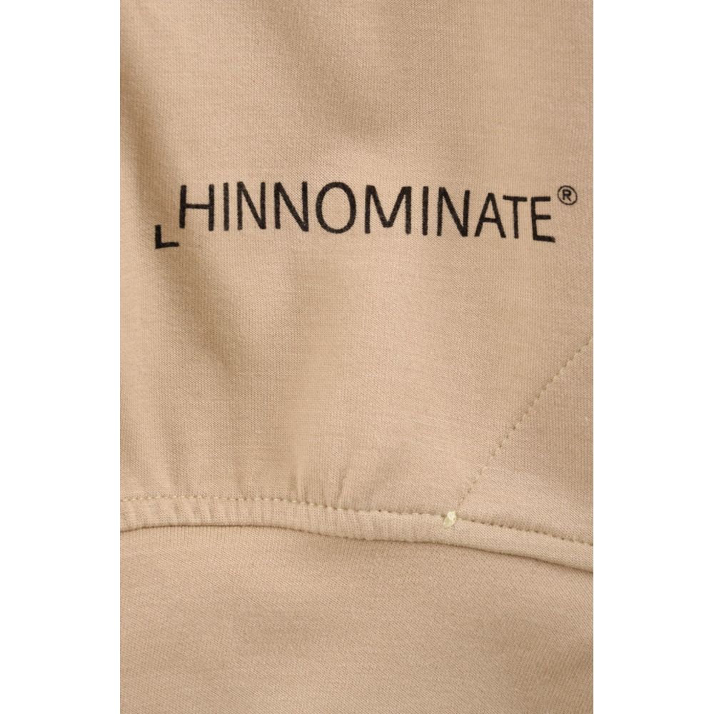 Hinnominate Beige Cotton Sweater - Sleeveless Modal Blend Hoodie
