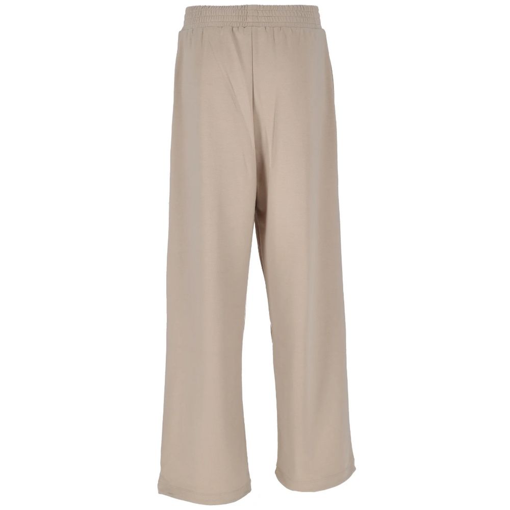 Hinnominate Beige Polyester High-Waisted Trousers