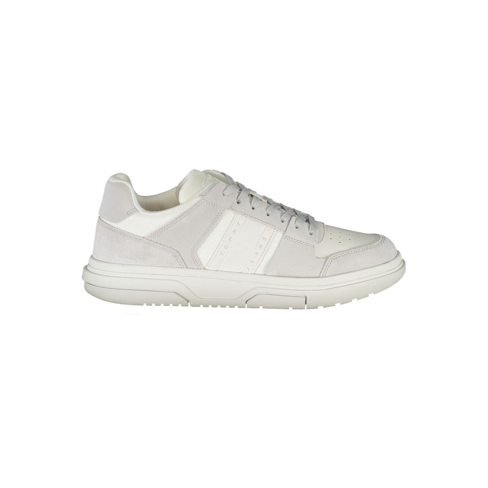 Tommy Hilfiger White Polyester Sneaker - Classic Sports Footwear