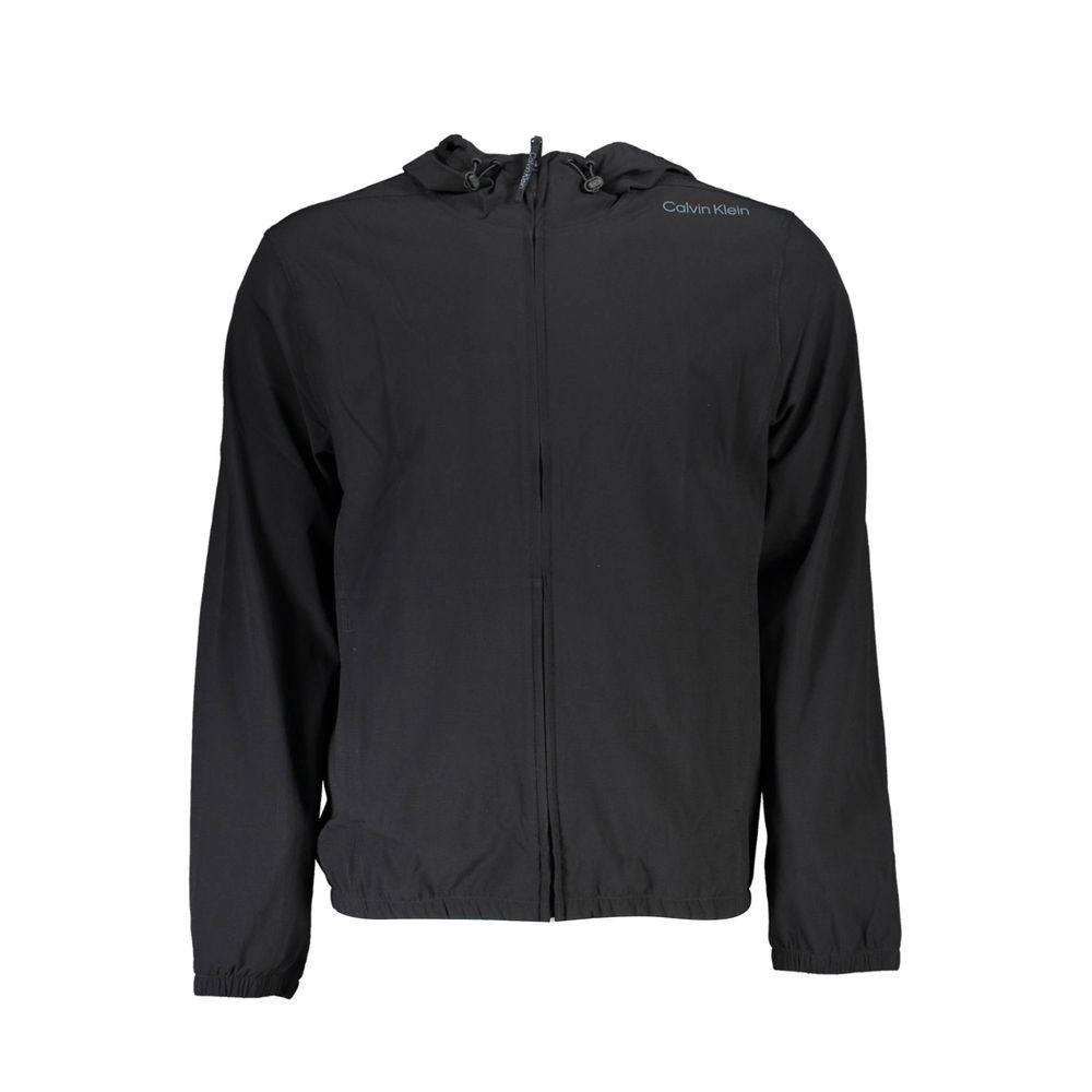 Calvin Klein Black Polyester Hoodie Sweater
