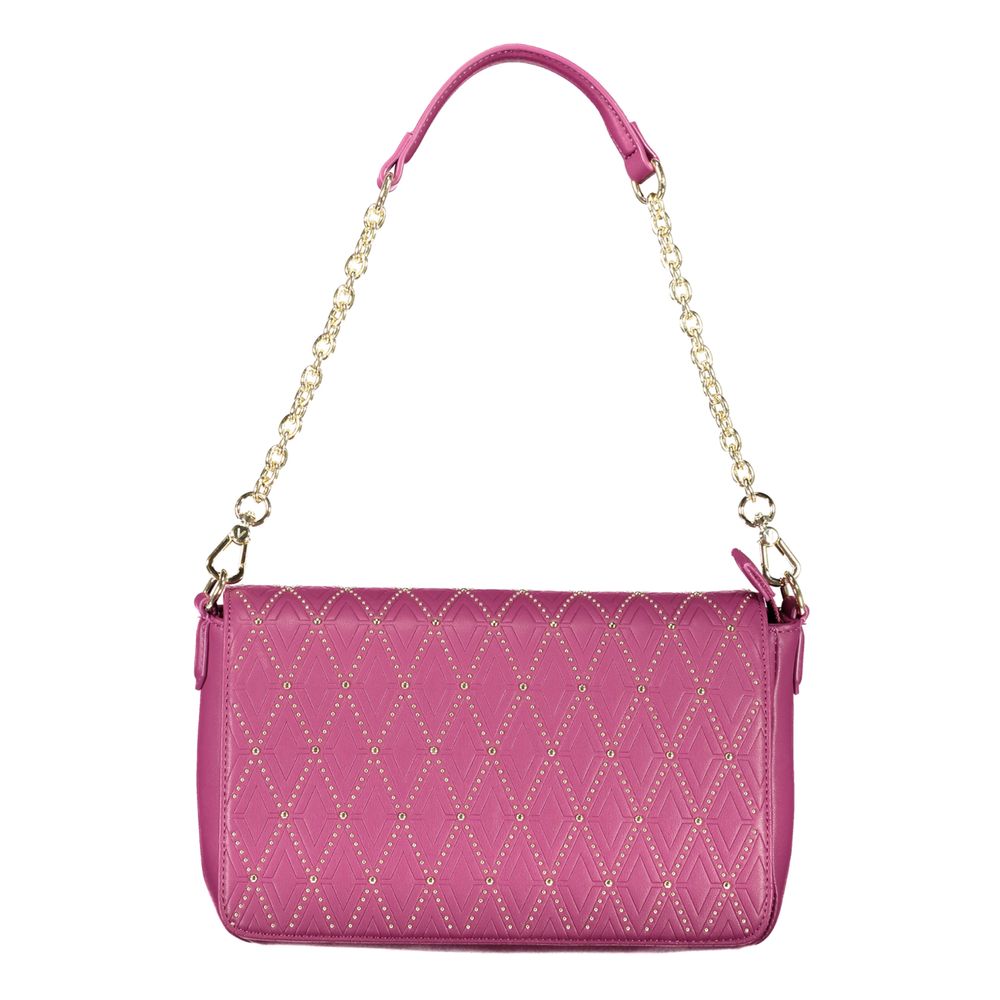 Valentino Bags Purple Faux Leather Handbag with Adjustable Strap