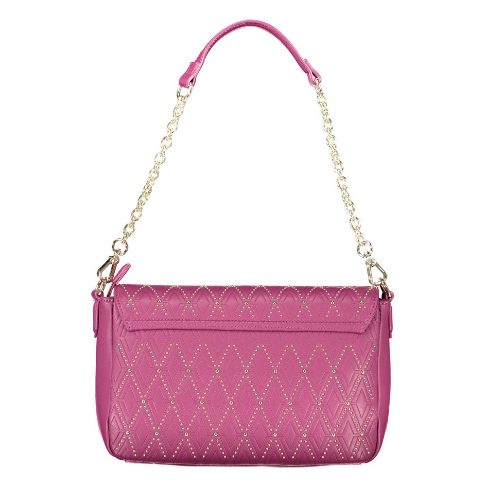Valentino Bags Purple Faux Leather Handbag with Adjustable Strap