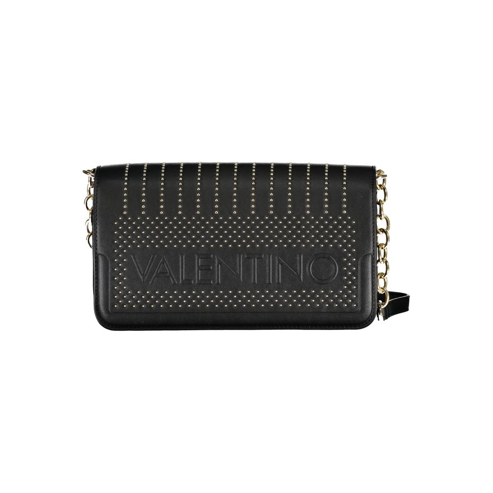 Valentino Bags Black Vegan Leather Handbag with Adjustable Chain Strap