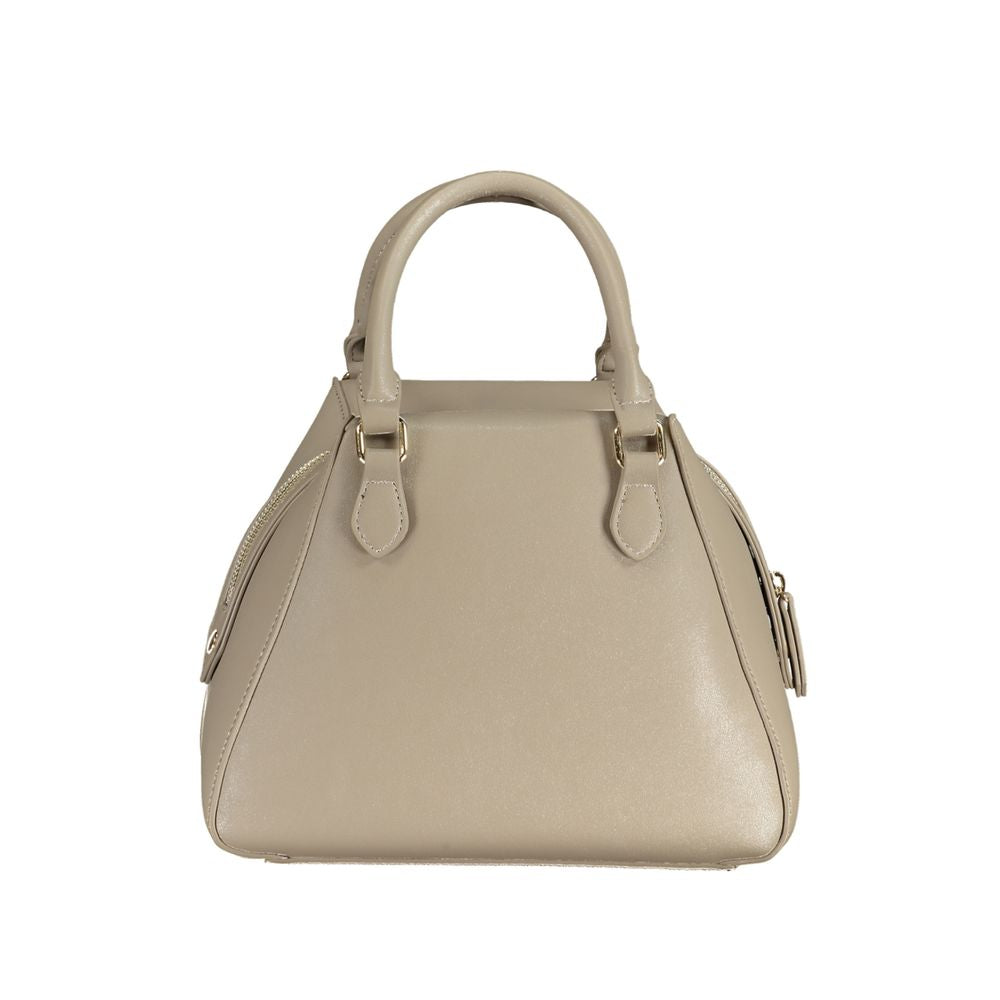 Valentino Bags Beige Faux Leather Handbag with Shoulder Strap
