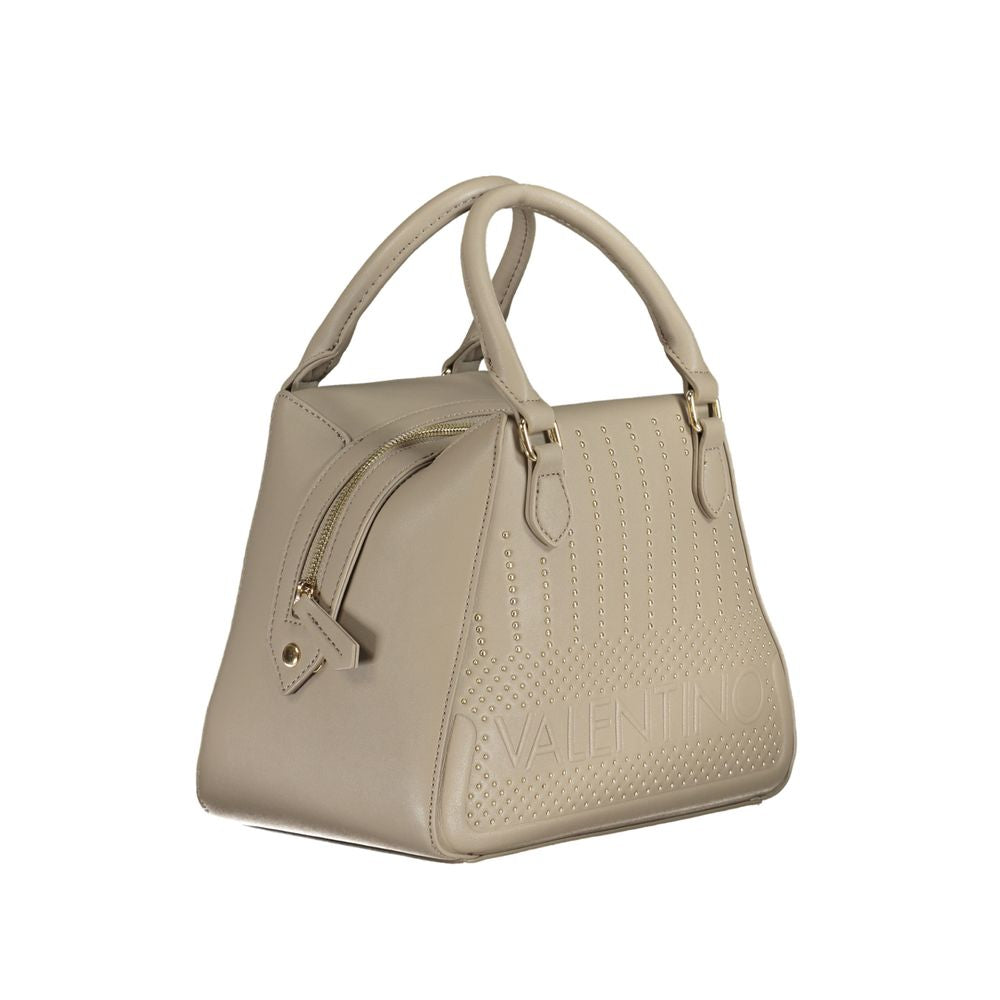 Valentino Bags Beige Faux Leather Handbag with Shoulder Strap