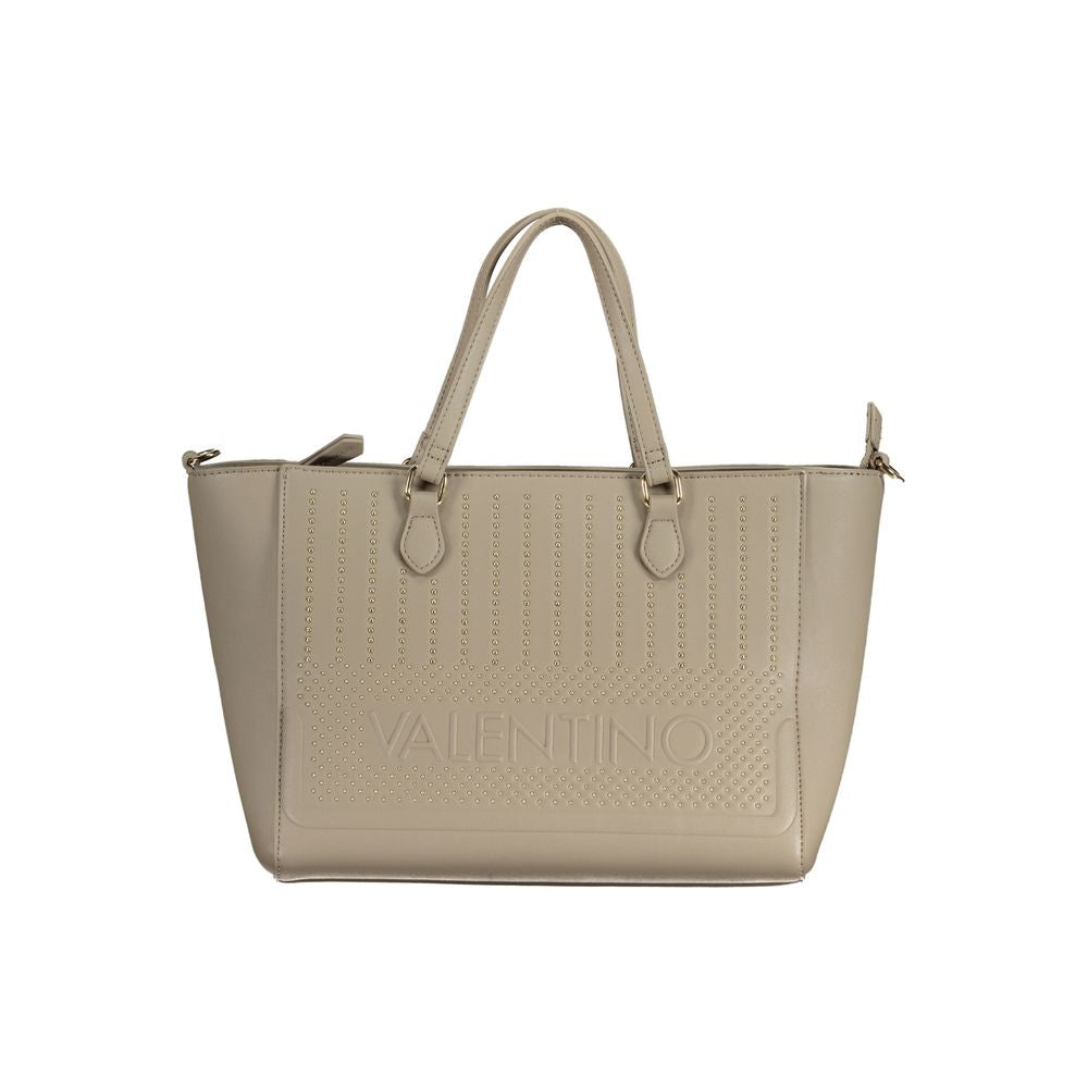 Valentino Bags Beige Faux Leather Handbag with Shoulder Strap