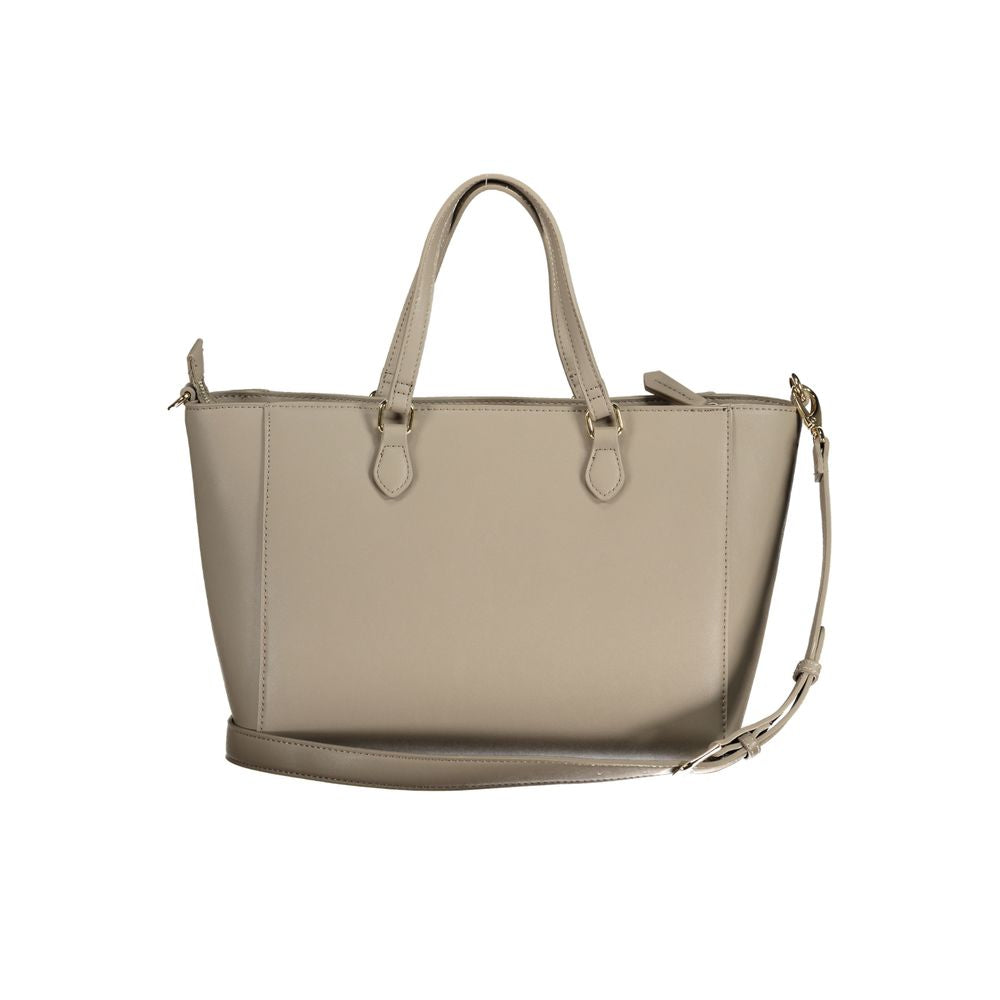 Valentino Bags Beige Faux Leather Handbag with Shoulder Strap