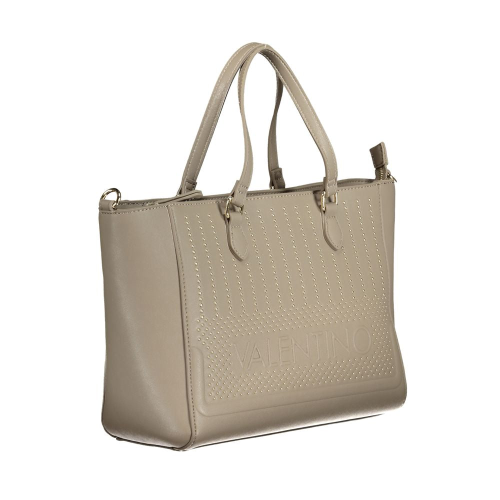 Valentino Bags Beige Faux Leather Handbag with Shoulder Strap