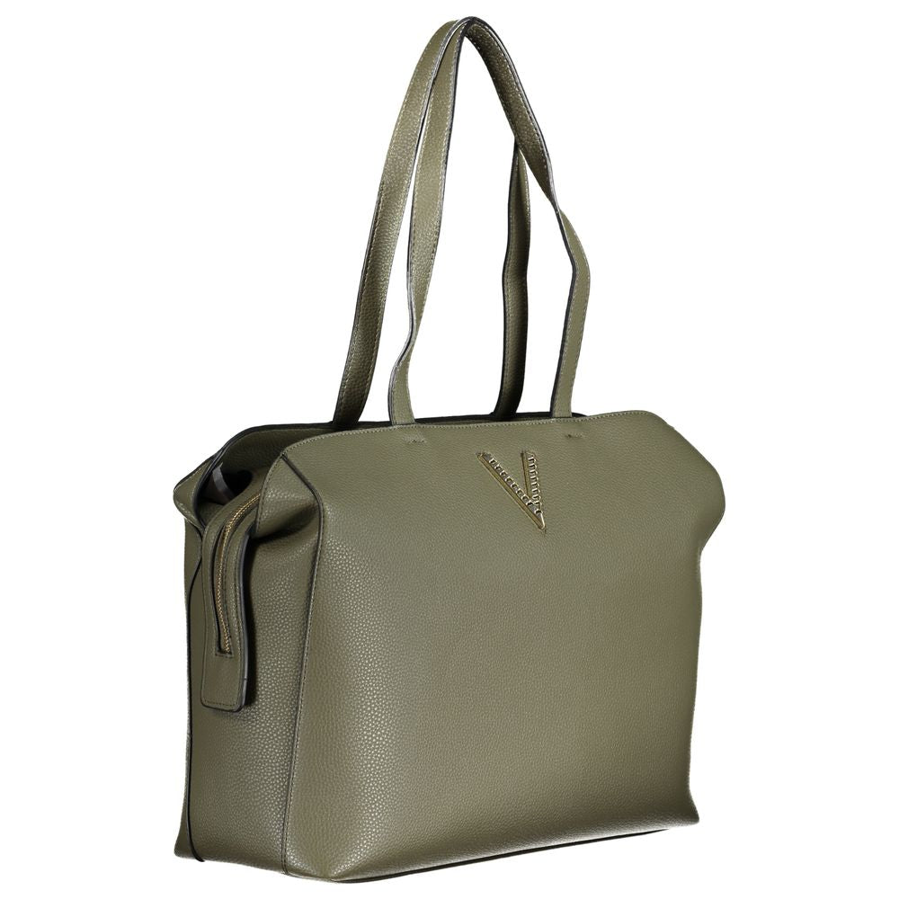 Valentino Bags Green Faux Leather Handbag with Shoulder Straps