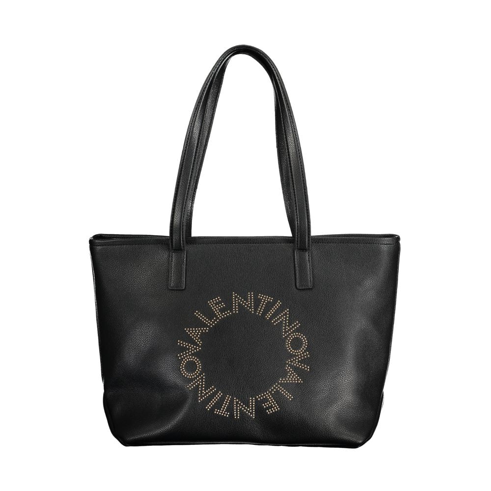 Valentino Bags Black Faux Leather Handbag with Shoulder Strap