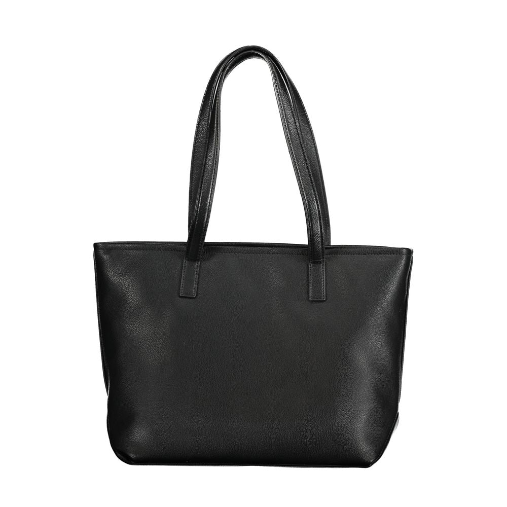 Valentino Bags Black Faux Leather Handbag with Shoulder Strap