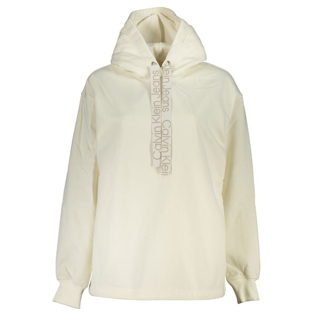 Calvin Klein White Polyester Hoodie Sweatshirt