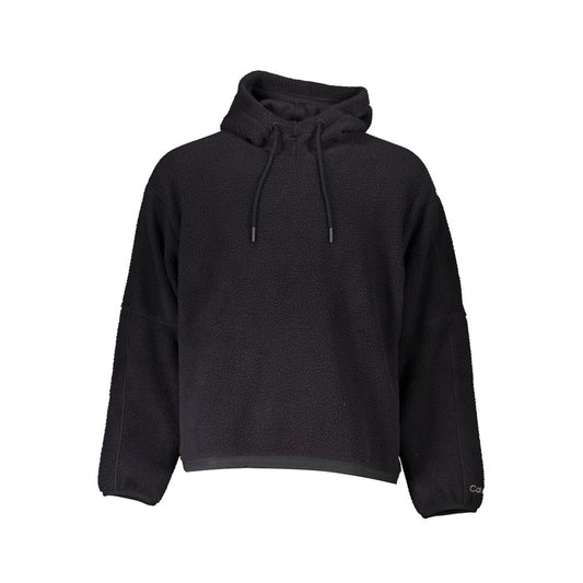 Calvin Klein Black Polyester Sweater with Hood