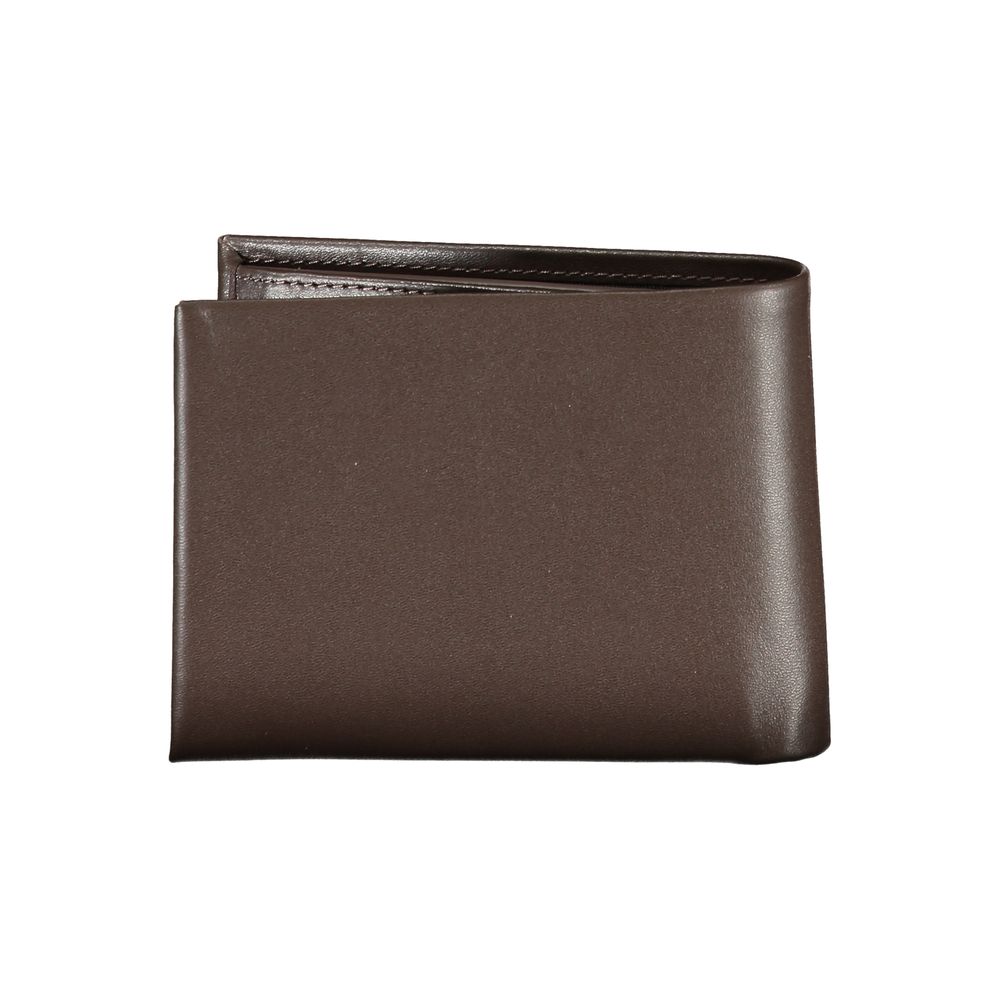 Calvin Klein Brown Leather Wallet - Modern Minimalist Accessory