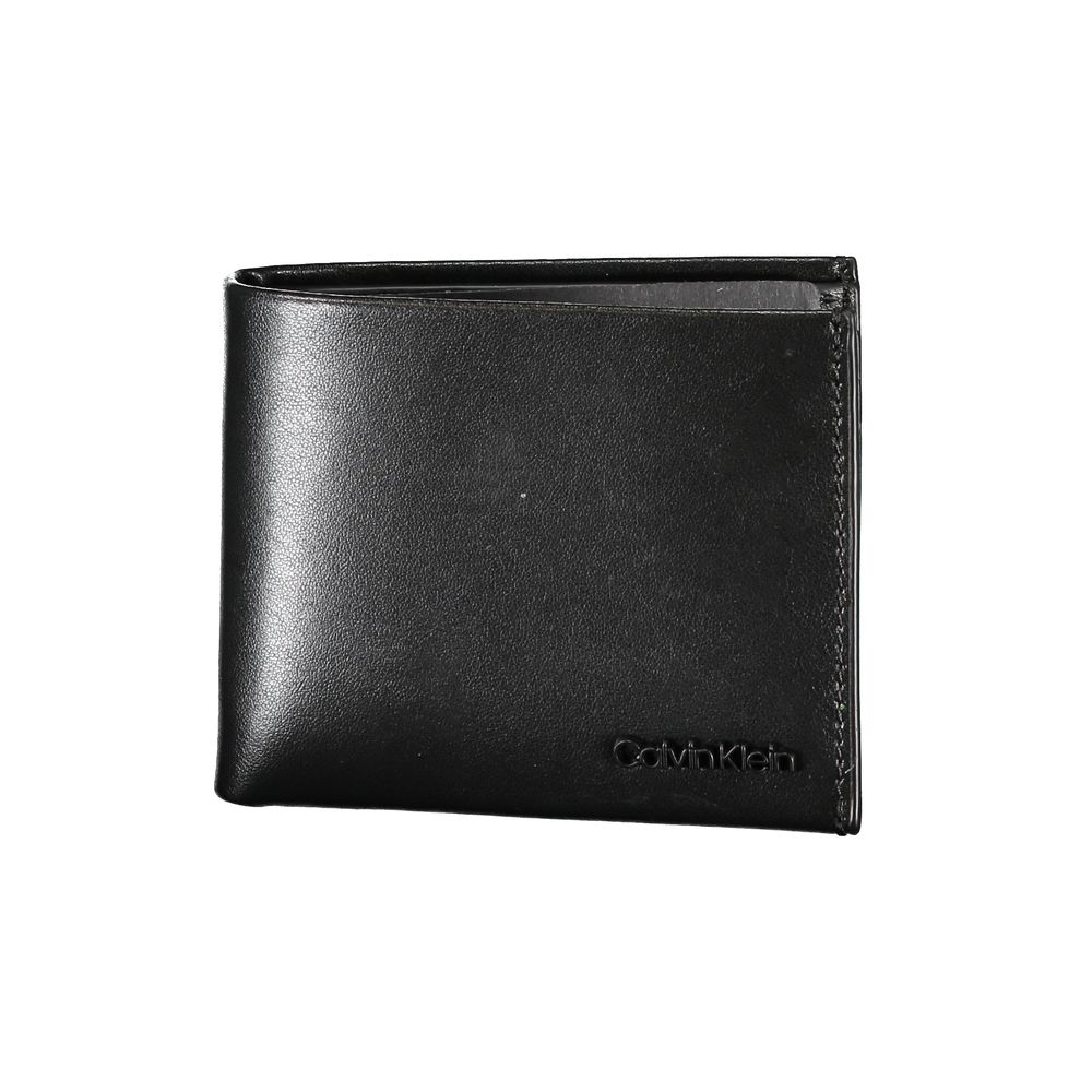 Calvin Klein Black Leather Wallet - Sophisticated Minimalist Design