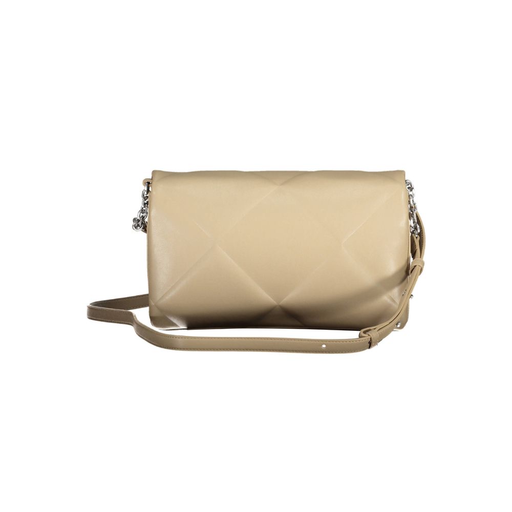 Calvin Klein Beige Polyester Handbag: Modern Versatility