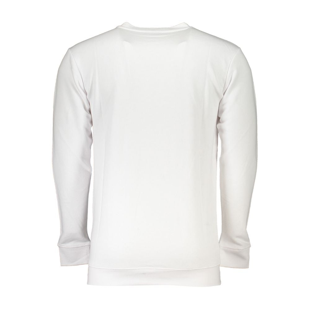 Cavalli Class White Cotton Sweater - Elevated Casual Chic