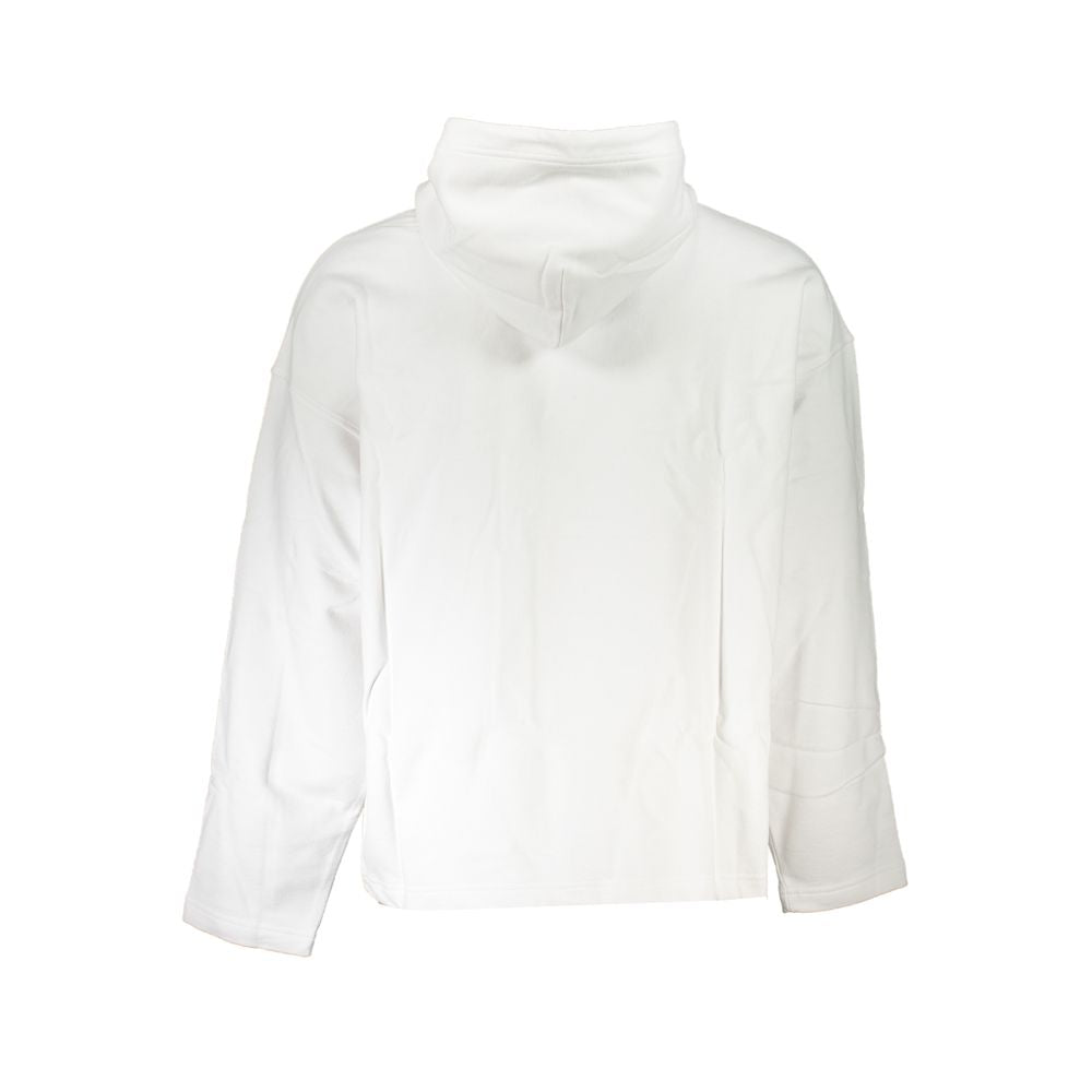 Calvin Klein White Cotton Hooded Sweatshirt