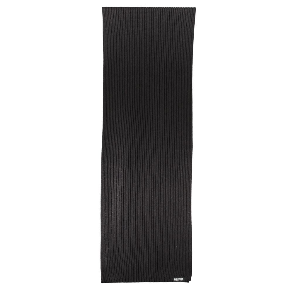 Calvin Klein Black Cotton Scarf - Modern Minimalism