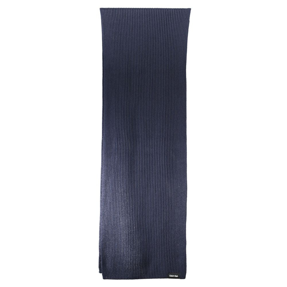 Calvin Klein Blue Cotton Scarf - Effortless Style Accessory