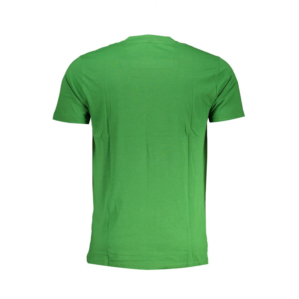 Cavalli Class Green Cotton T-Shirt: Bold Style Meets Comfort