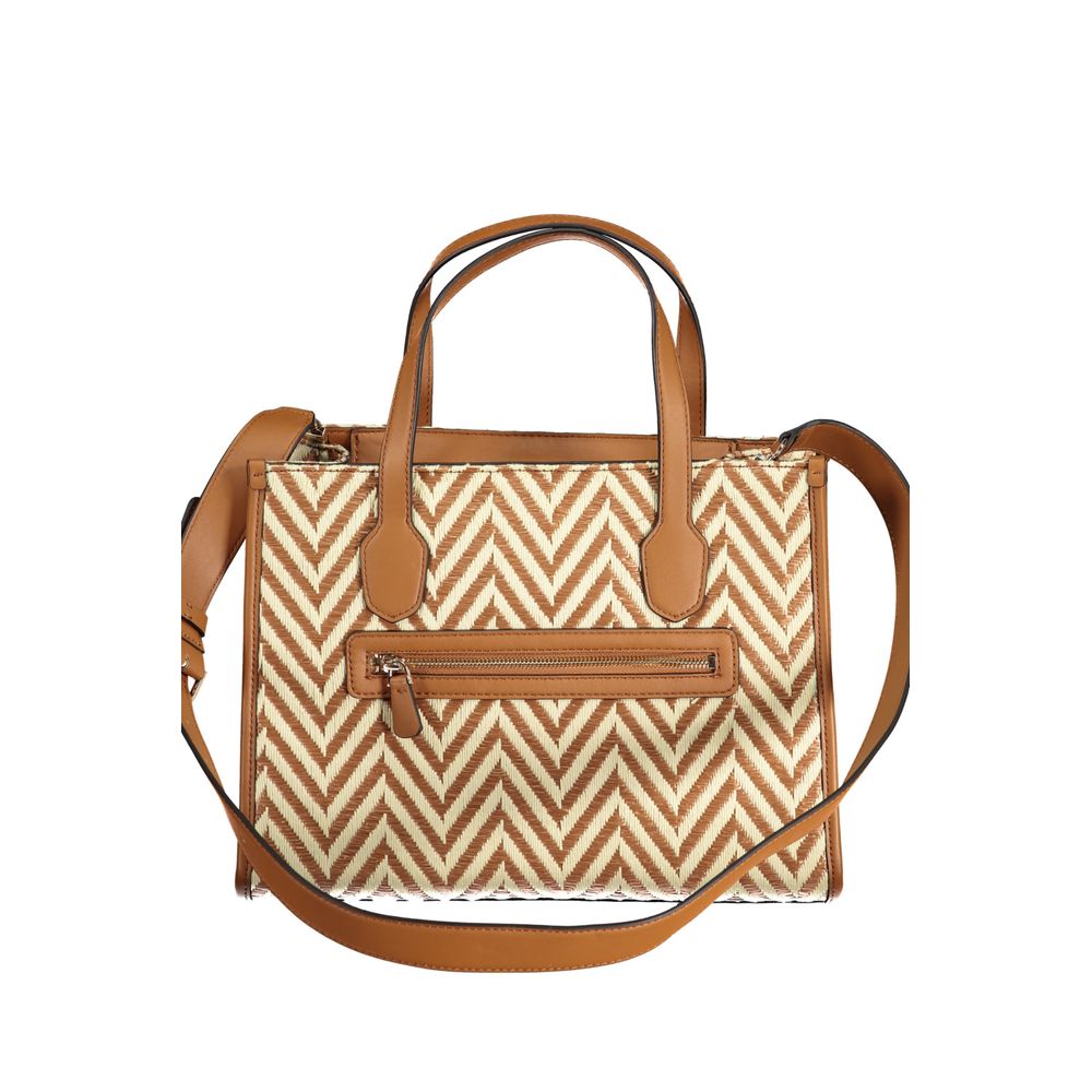 Guess Jeans Brown Cotton Handbag - Silvana Bag